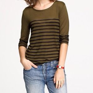 ❌SOLD IN BUNDLE J. Crew Stripe Out Tee