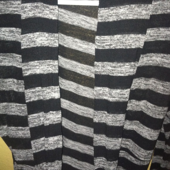 Grey and black striped sweater