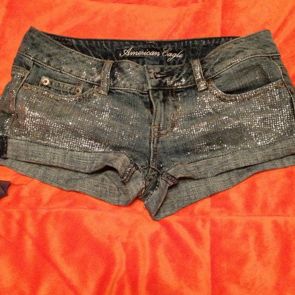 Cute American eagle glitter shorts size 00