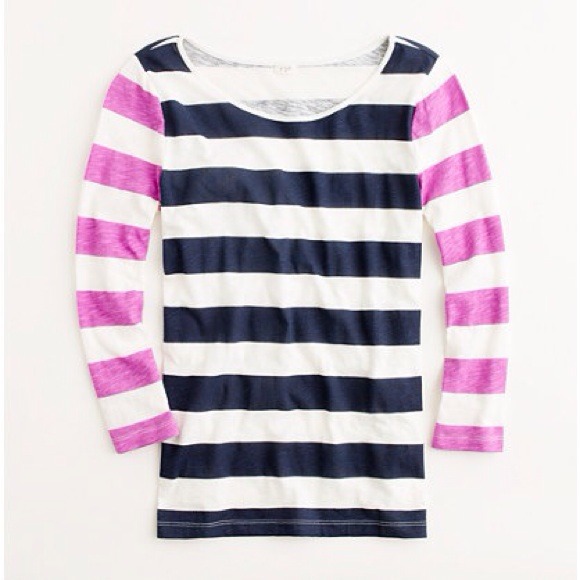 ❌SOLD IN BUNDLEJ. Crew two-tone Stripe Tee