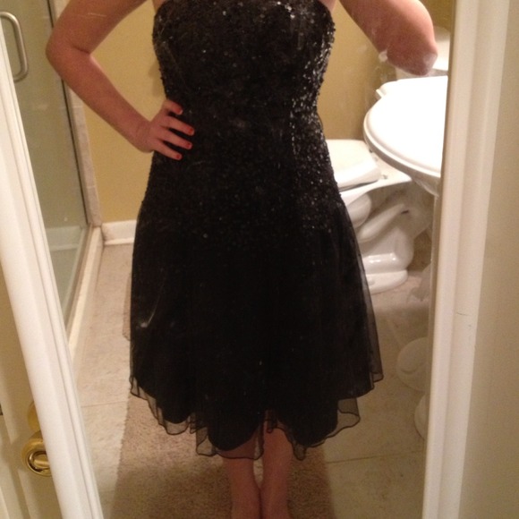 Short black formal dress