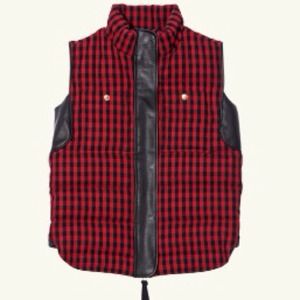 SOLD✅MARNI red vest with leather edges
