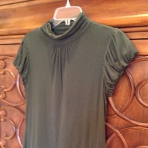 Ann Taylor Loft olive green mock turtleneck