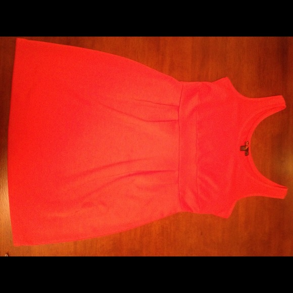 Orange above the knee dress