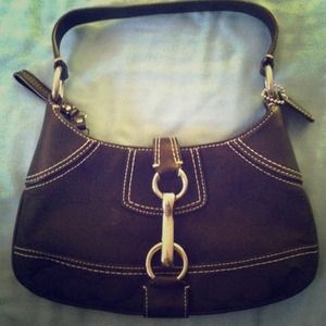 Black authentic coach purse