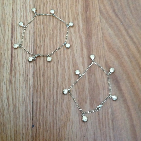 Seashell bracelet and anklet