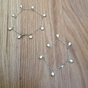 Seashell bracelet and anklet