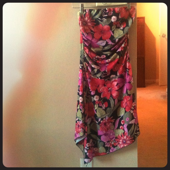 Strapless Floral Dress - size S - Picture 1 of 3