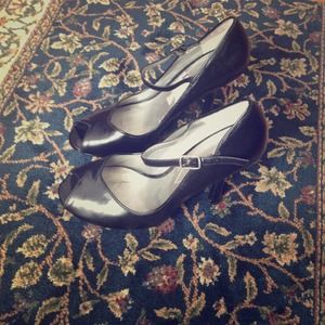 Nine West Peep Toe Mary Janes