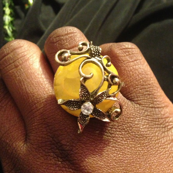 Yellow adjustable ring