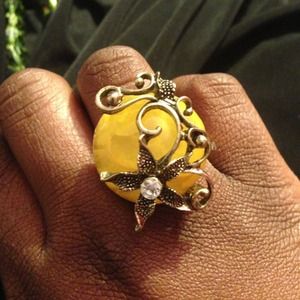 Yellow adjustable ring