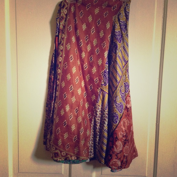 Vint.Wrap/Bohemian/Maxi/Green Hippie/Floral Wrap