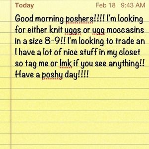 Knit uggs/ ugg moccasins!! Size 8-9!! LMK:)