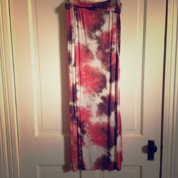 Rayon and spandex tie dye skirt