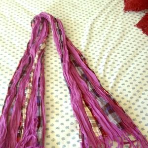 Purple plain scarf