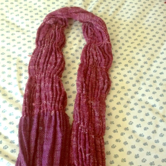 Purple scrunched scarf