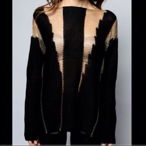 Black and gold sweater.