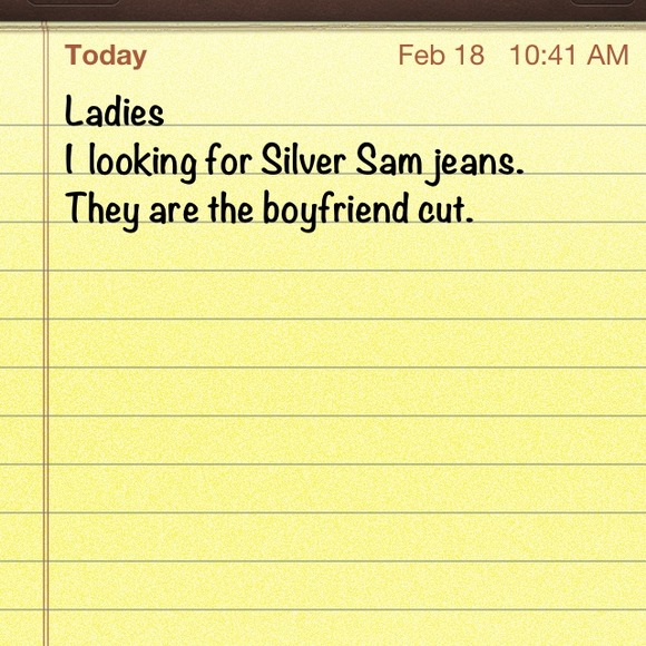Ladies wanted Silver Sam jeans - Picture 1 of 1