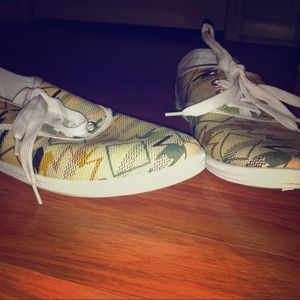 Aztec patterned sneakers