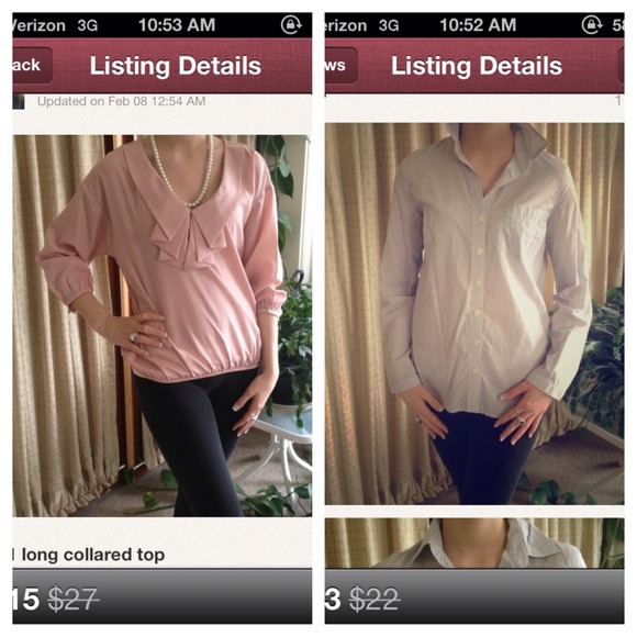 Bundled F21 pink top and F21 striped collared top!
