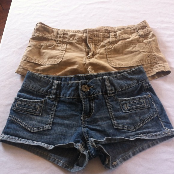 Tan pair sold! reduced price!! $3 denim pair