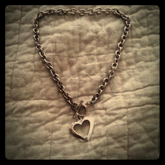 Silver heart necklace