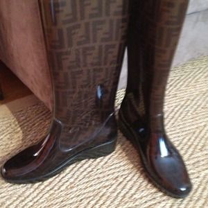 Authentic Fendi rain boots