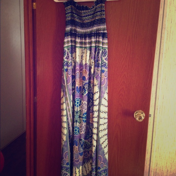 Strapless maxi dress