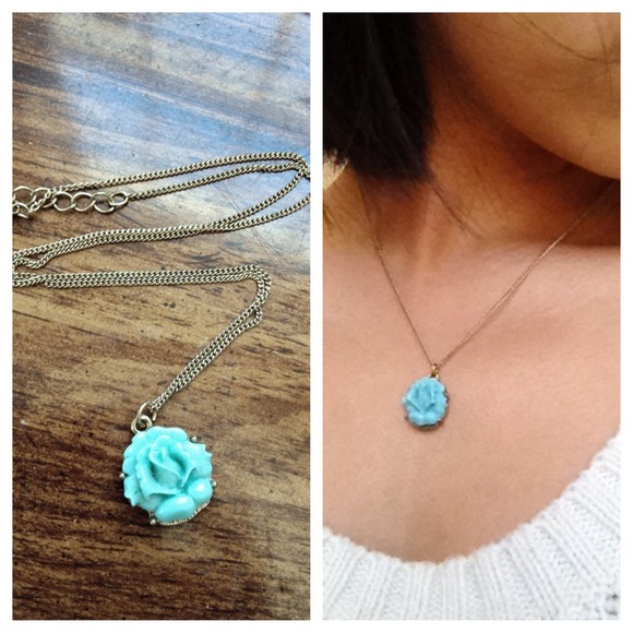 Turquoise Rose necklace