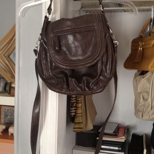 Dark brown, cross-body bag