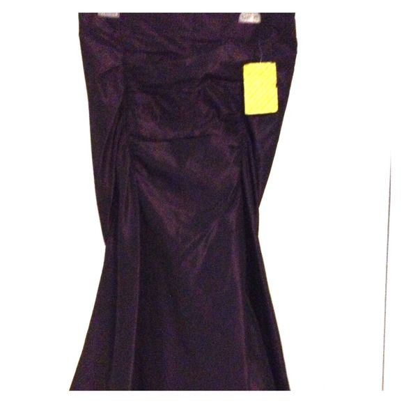 Italian dark purple elegant long skirt