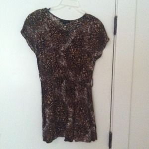 Black and Tan leopard print dress