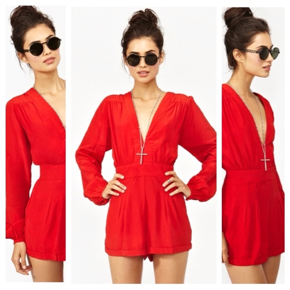 Motel rocks red romper