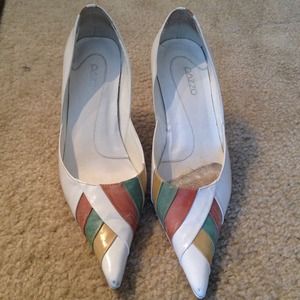 Multi Colored Leather Pumps