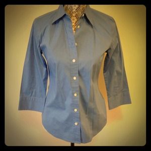 J.Crew 3/4 Length Sleeve Button Down Shirt