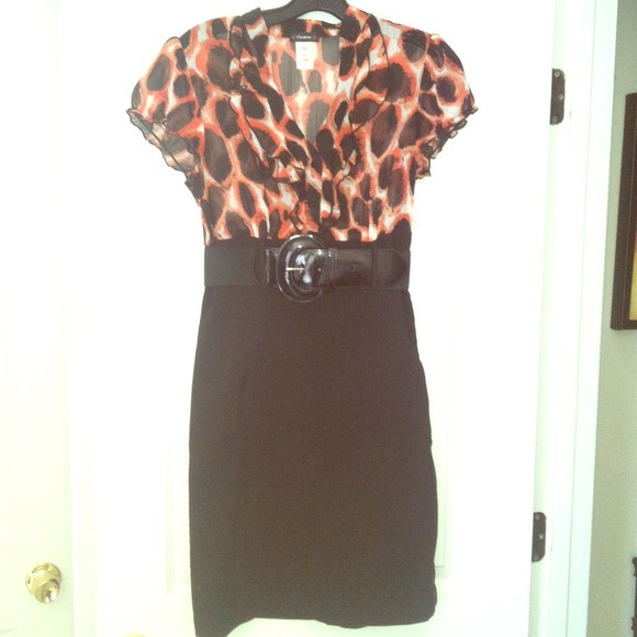 Sexy chic chiffon top, figure flattering dress