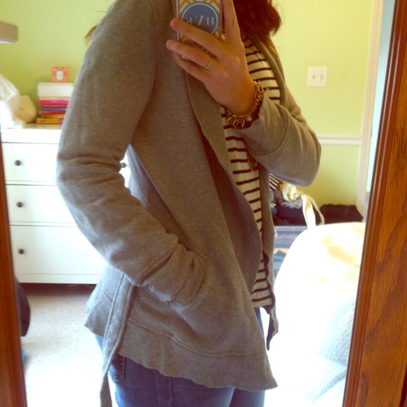 ***SOLD***Belted cardigan sweatshirt