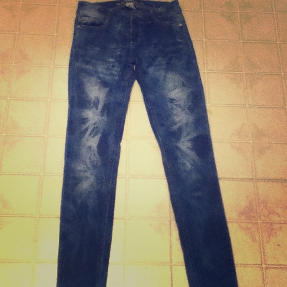 Bleach, distressed jeans