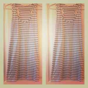 **On hold** Grey and white striped dress