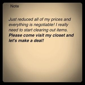 Closet-wide reductions! Come see!
