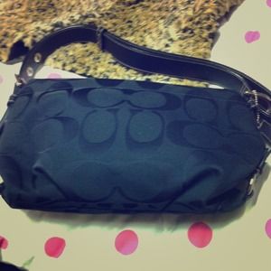 Real Black leather Coach Purse