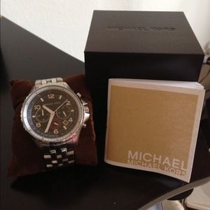 REDUCED! Men's MICHAEL KORS Oversized Silver Watch