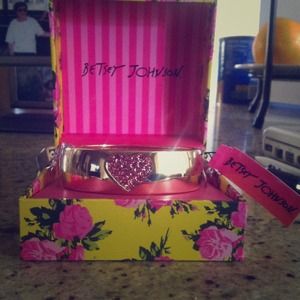 Betsey Johnson heart cuff.