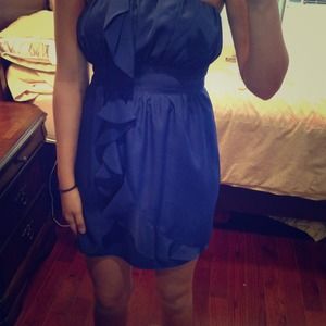 Royal blue strapless