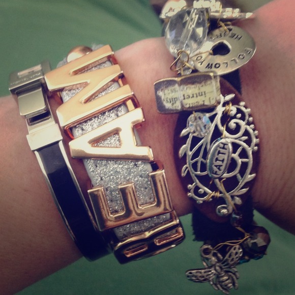 Arm candy leather strap bracelet