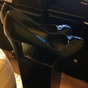 Black patent leather