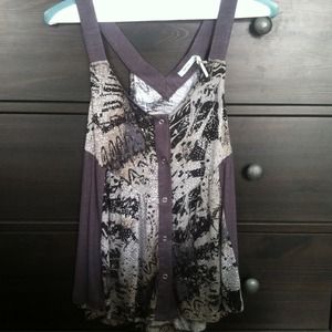 Gray button down Urban Outfitters top