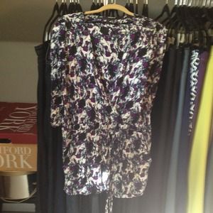 Romper - purple, black & gray pattern