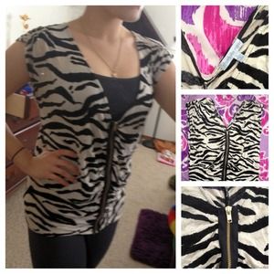 Charlotte Russe zebra print top
