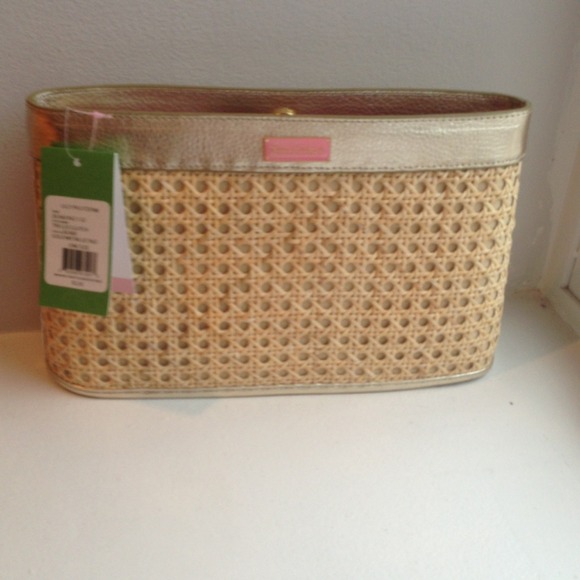 Lilly Pulitzer  Clutches & Wallets - Lilly Pulitzer woven gold clutch